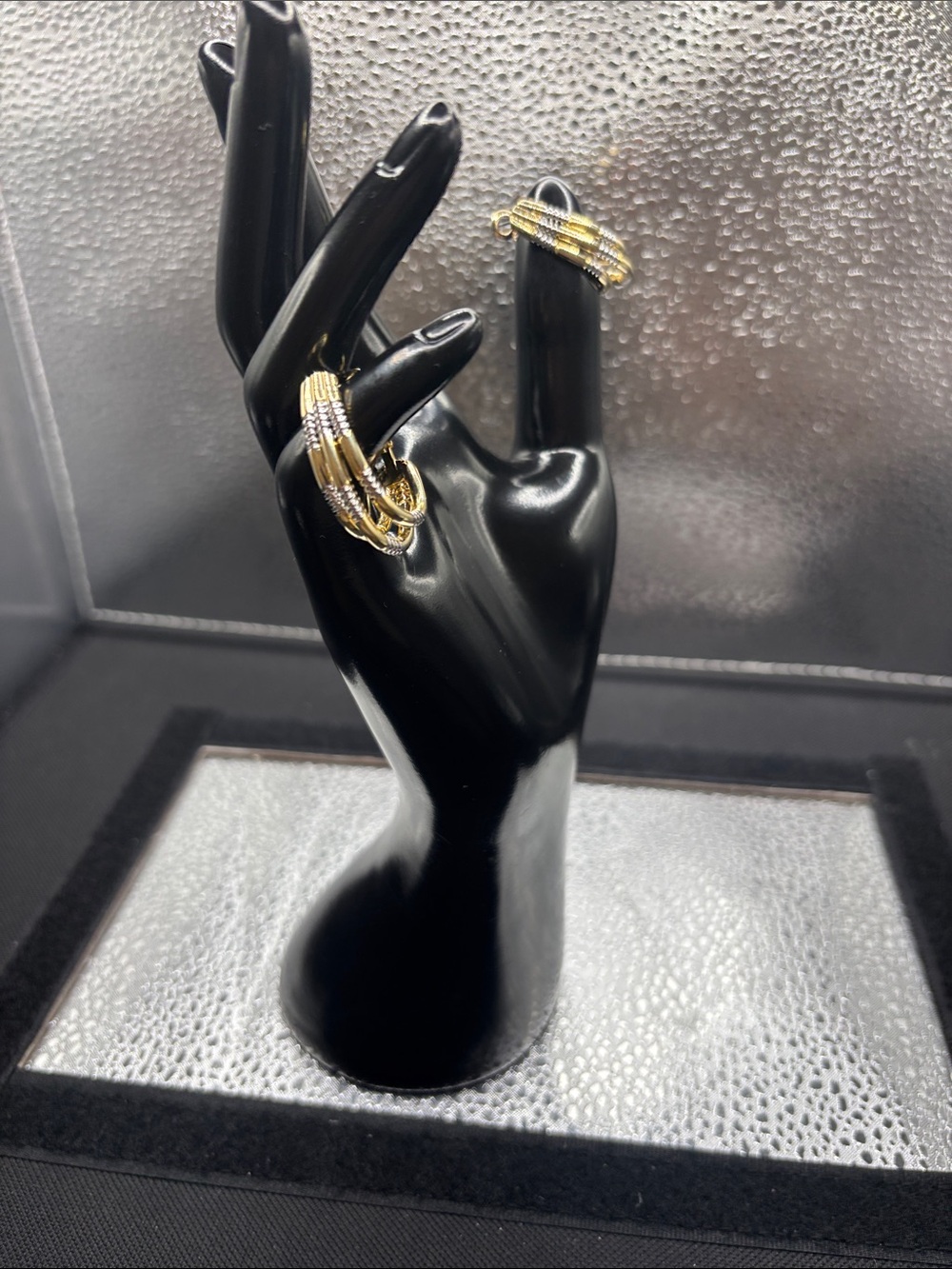 Two-Tone Gold and Silver Hoop Earrings for Women
